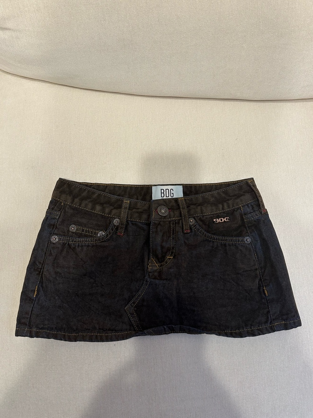 BDG Brown Denim Mini Skirt